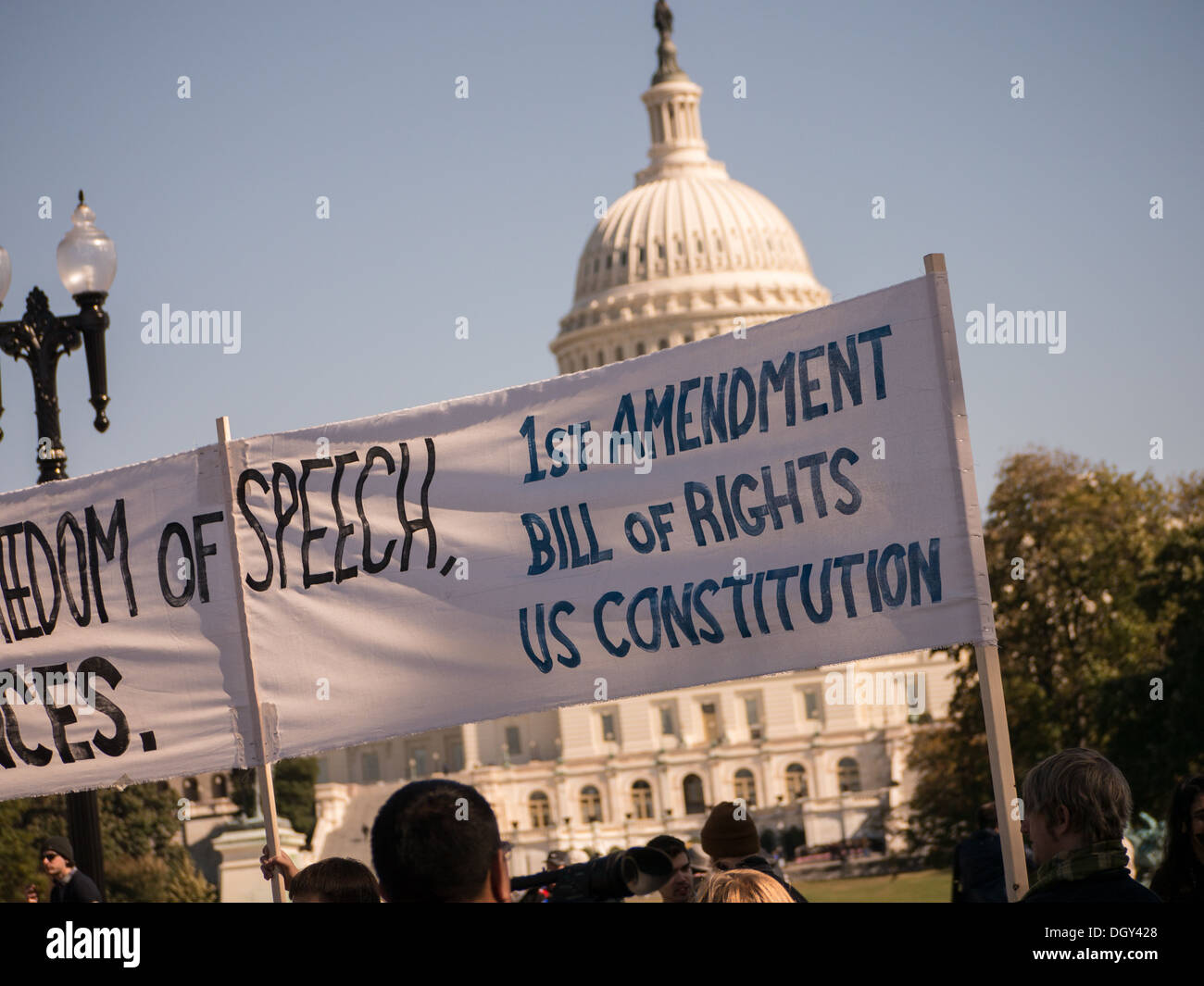 Interrompere la visione di noi: Rally contro la NSA sorveglianza di massa. ©Ann poco Foto Stock