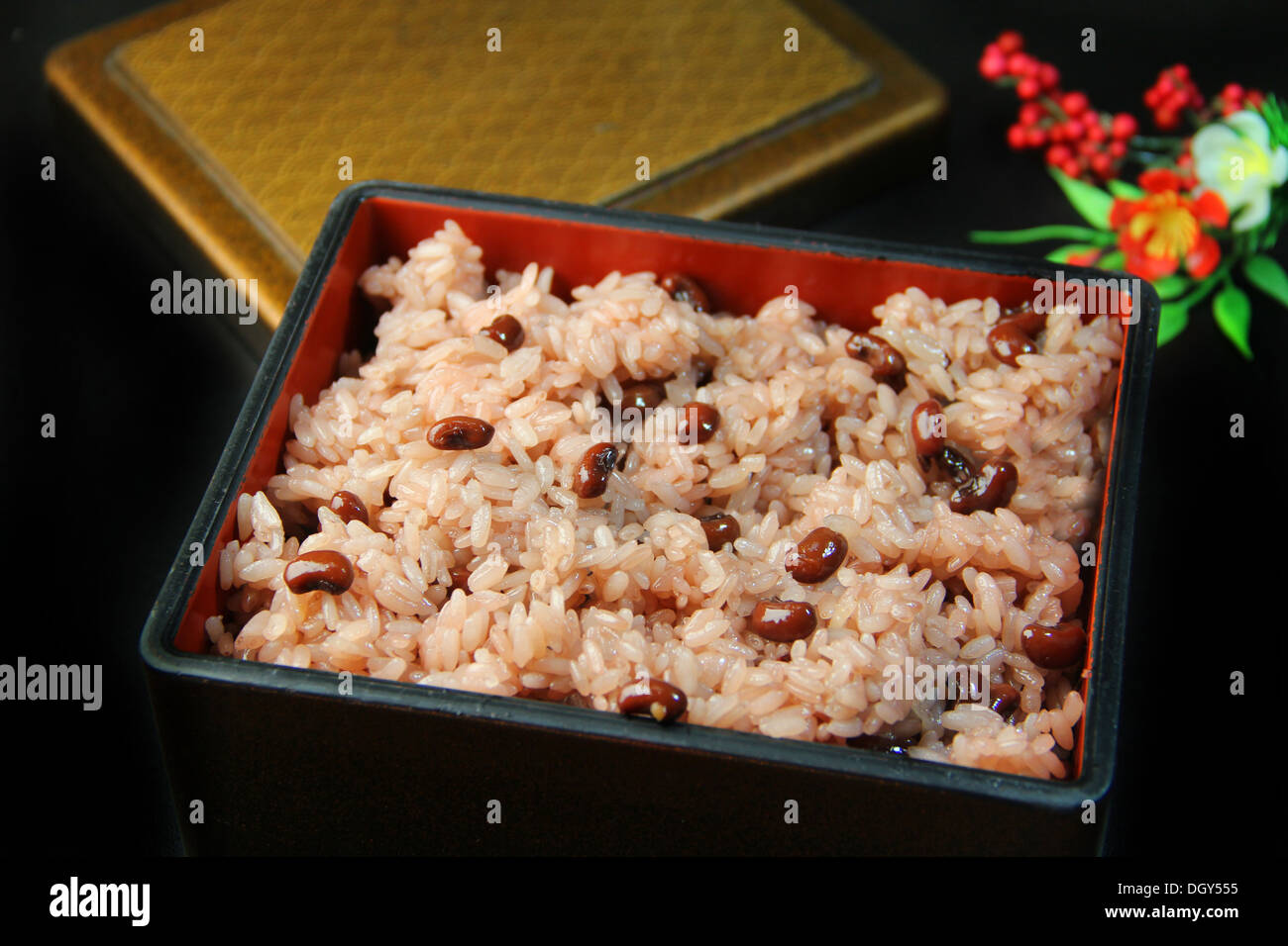 Sekihan (riso bollito con fagioli rossi) Foto Stock