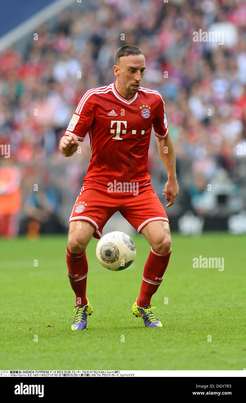 Monaco di Baviera, Germania. 26 ott 2013. Franck Ribery (Bayern) Calcio : Bundesliga match tra FC Bayern Munchen 3-2 Hertha BSC Berlin a stadio Allianz Arena di Monaco di Baviera, Germania . © Takamoto Tokuhara/AFLO/Alamy Live News Foto Stock