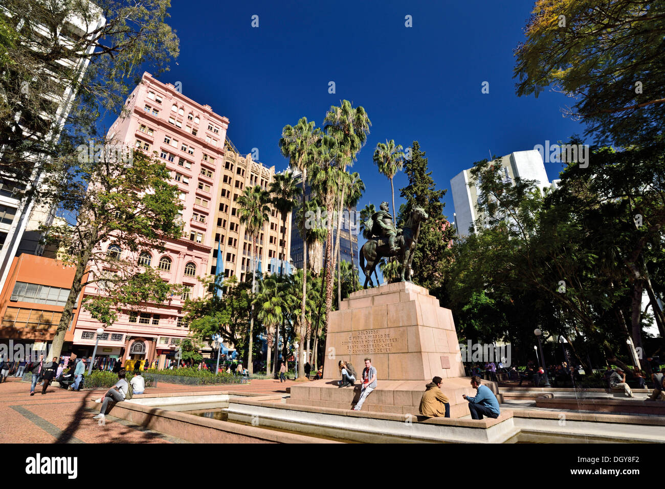 Il Brasile, Porto Alegre: Generale Osório monumento di Alfandega Square Foto Stock