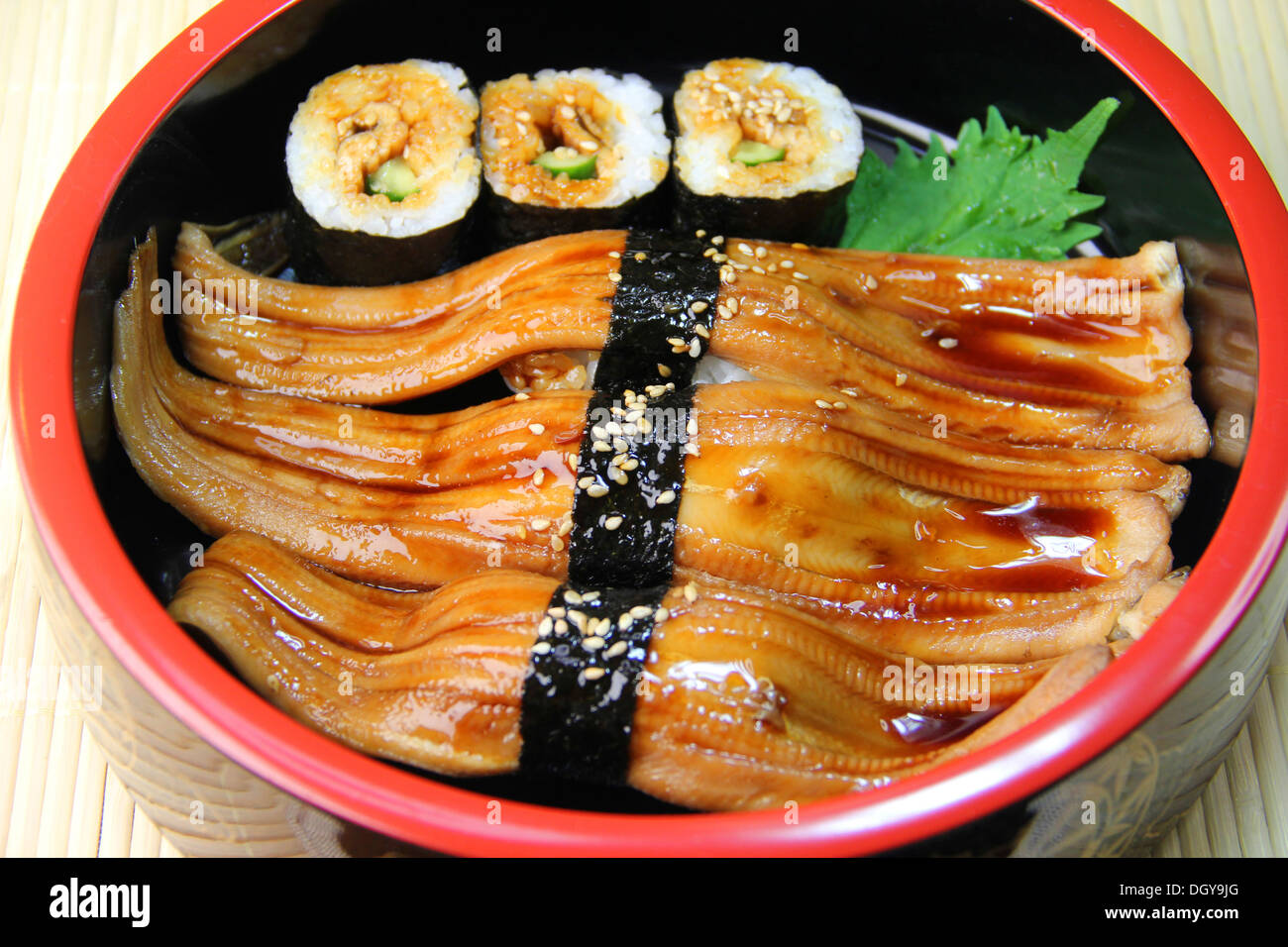 Grongo sushi Foto Stock