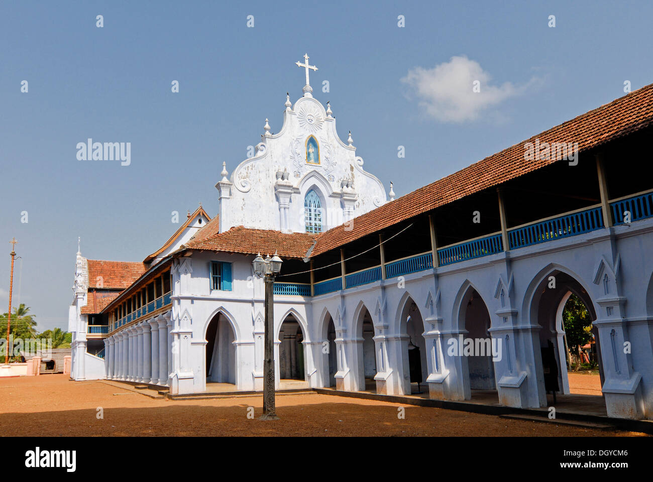 Champakulam Kalloorkadu St. Mary's foranei chiesa cattolica, una delle più antiche chiese in India, Champakulam vicino Alleppy Kerala Foto Stock