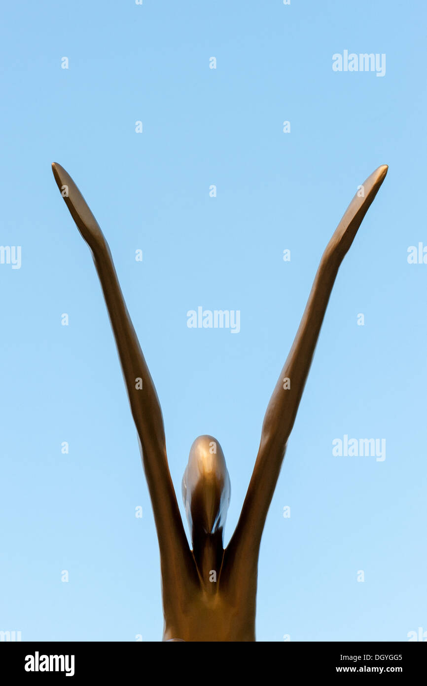 Fino There-Sculptures sulla prima strada, Manchester. Foto Stock