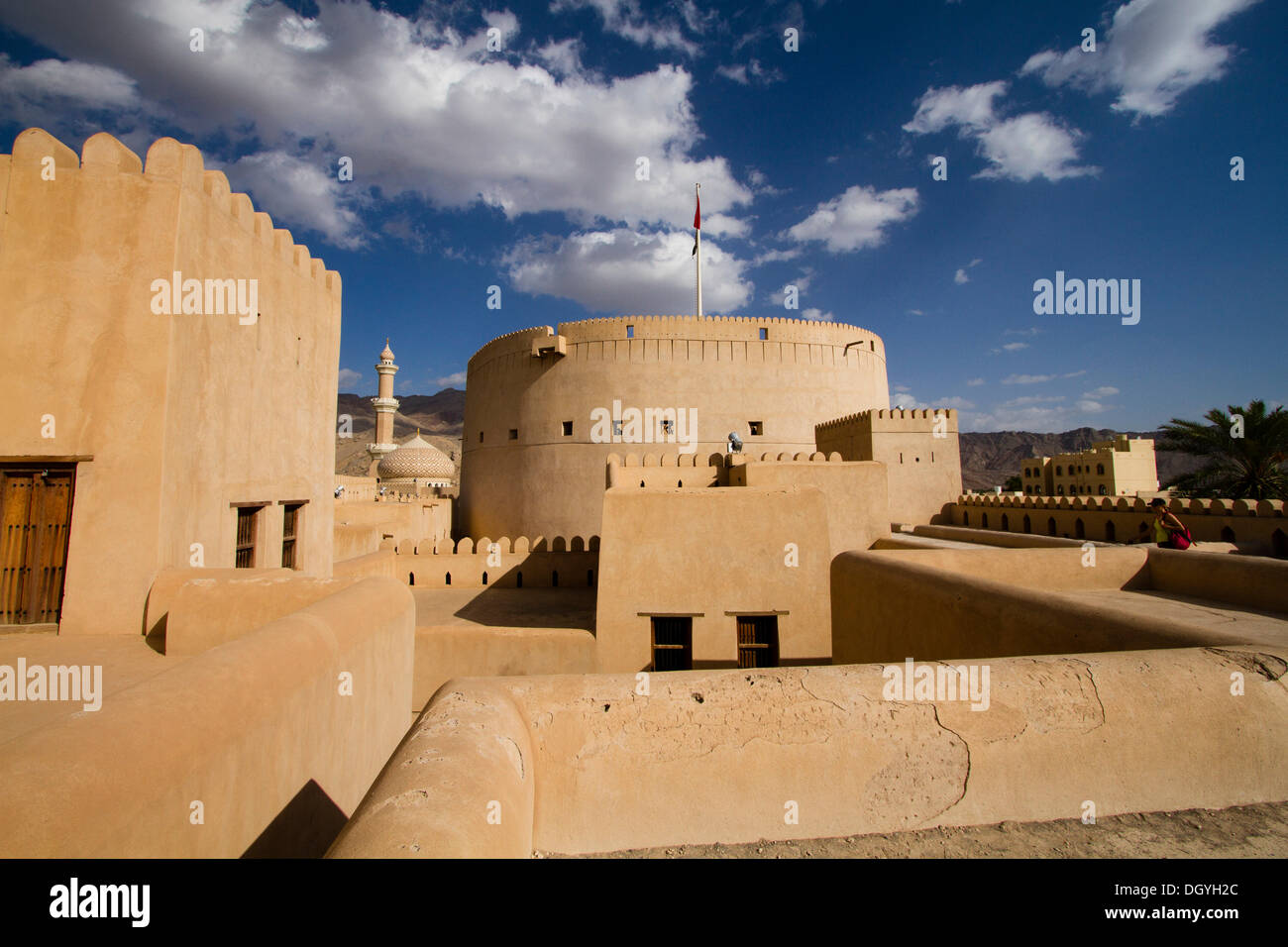 Nizwa Fort, Nizwa, Ad Dakhiliyah regione, Oman Foto Stock
