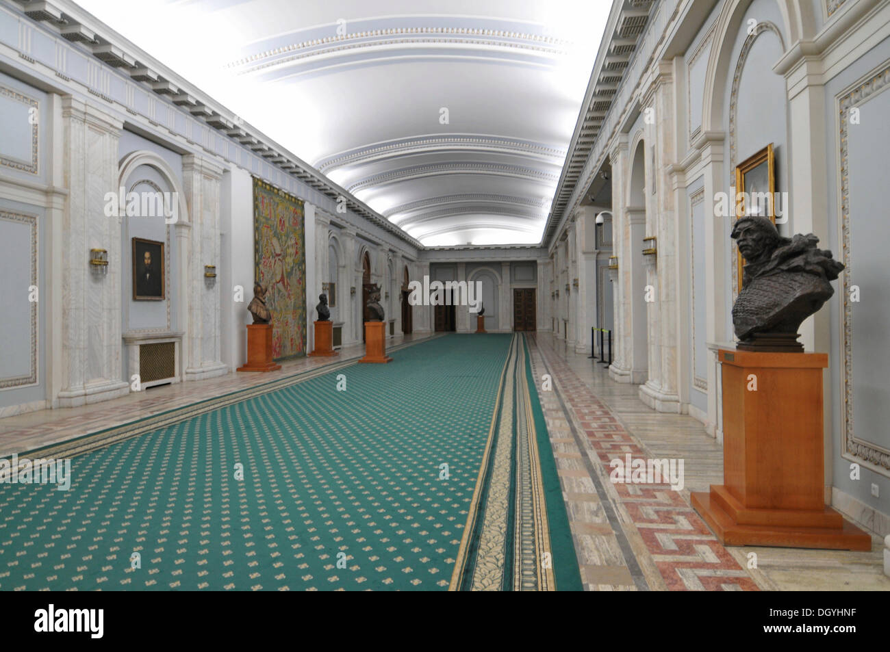 Interno, il palazzo del parlamento, Bucarest, Romania, europa Foto Stock