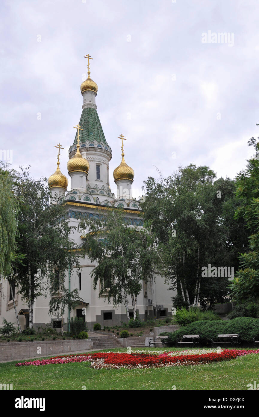 Chiesa russa di st. Nikolaj, sofia, Bulgaria, europa Foto Stock