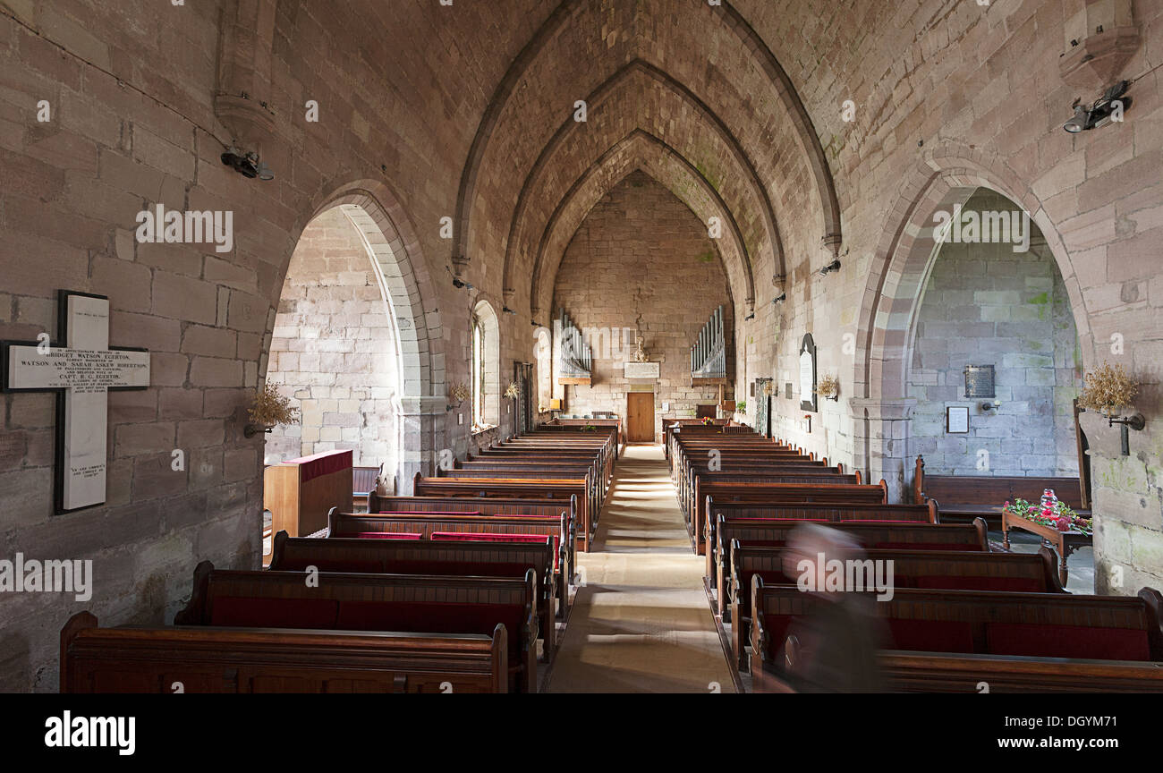 Navata Ladykirk Chiesa Parrocchiale Berwickshire.UK. Foto Stock