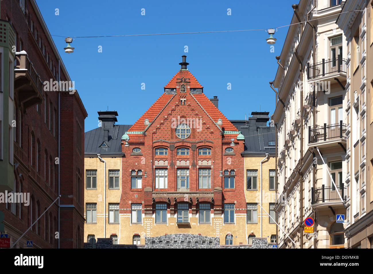 Vecchia Università di fisiologia, edificio art nouveau, Helsinki, Uusimaa, Finlandia Foto Stock