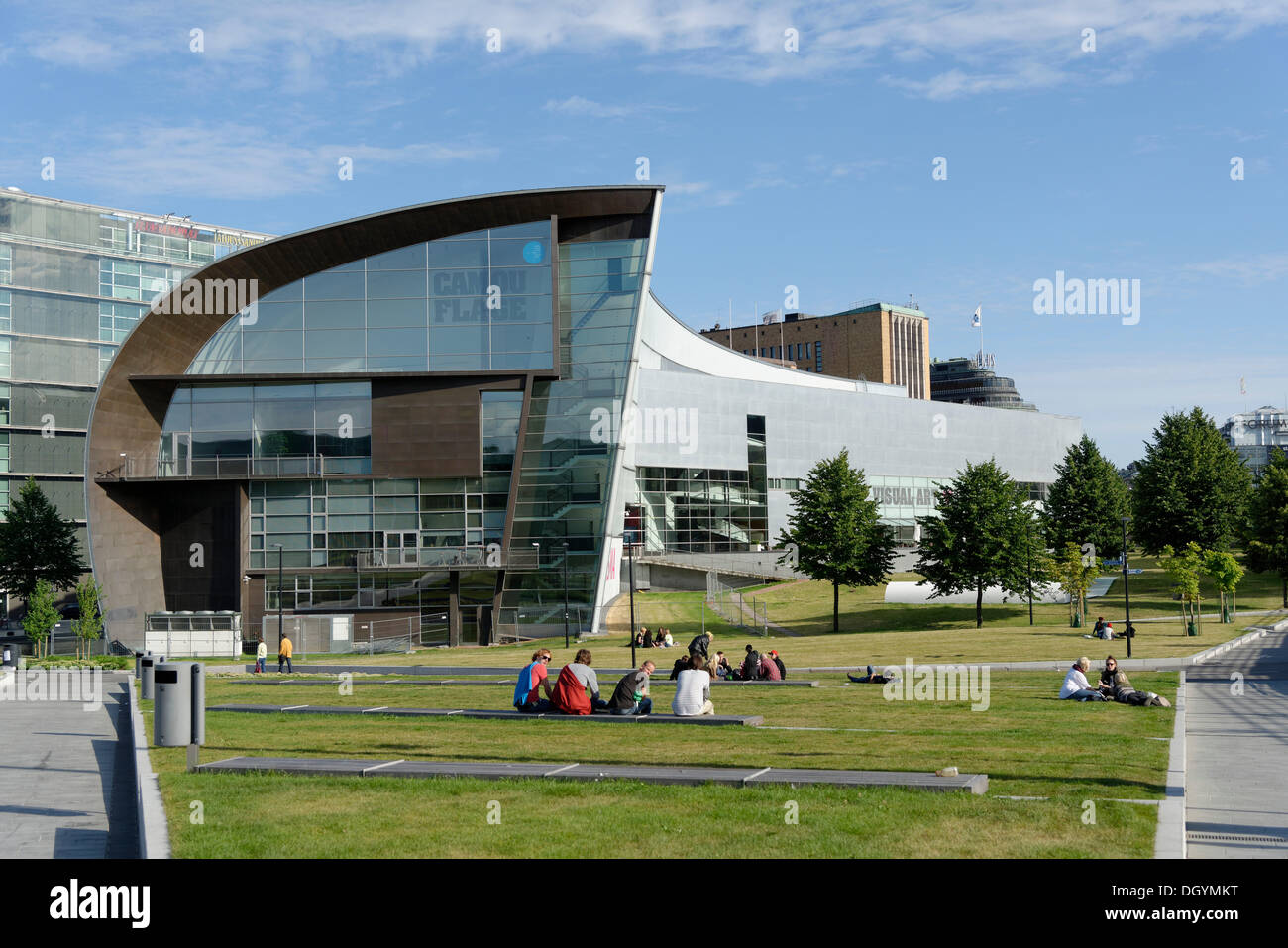 Il kiasma, museo di arte contemporanea di Helsinki, Uusimaa, Finlandia Foto Stock