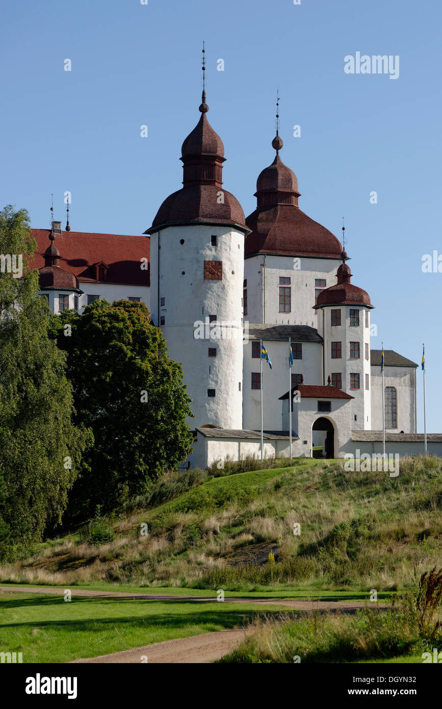 Il castello di Laeckoe o Laeckoe Slott, Lidköping, Vaestra Goetaland County, Svezia Foto Stock