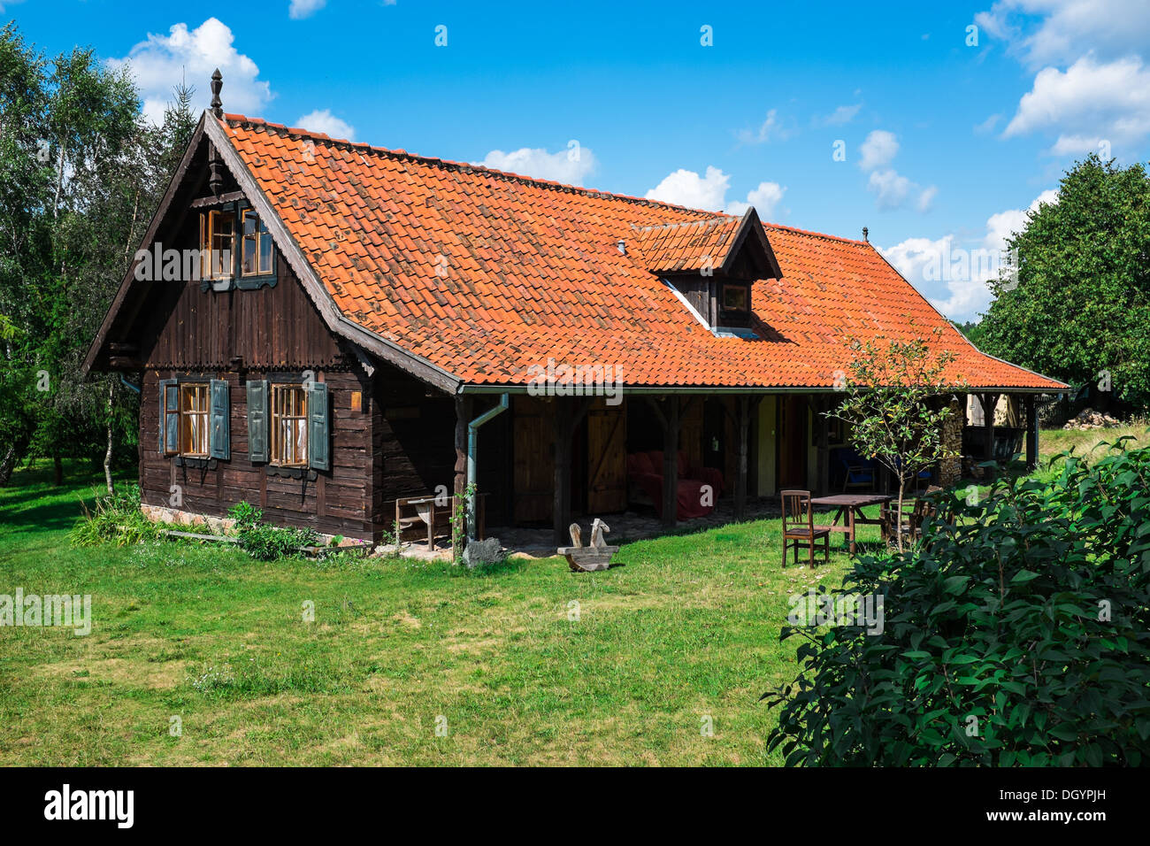 Architettura tradizionale in Mazury distretto, Polonia Foto Stock