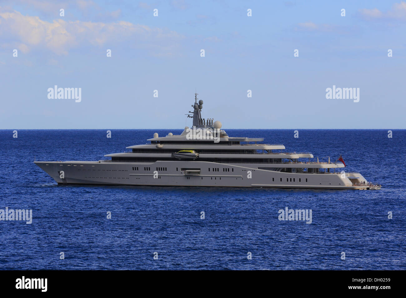 Eclipse, un cruiser costruito da Blohm e Voss, lunghezza 162,5 metri, costruito nel 2010, Costa Azzurra, Francia, Mare Mediterraneo Foto Stock