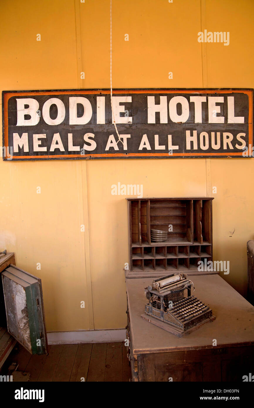 Hotel Bodie, città fantasma di Bodie, Bodie, California, Stati Uniti Foto Stock