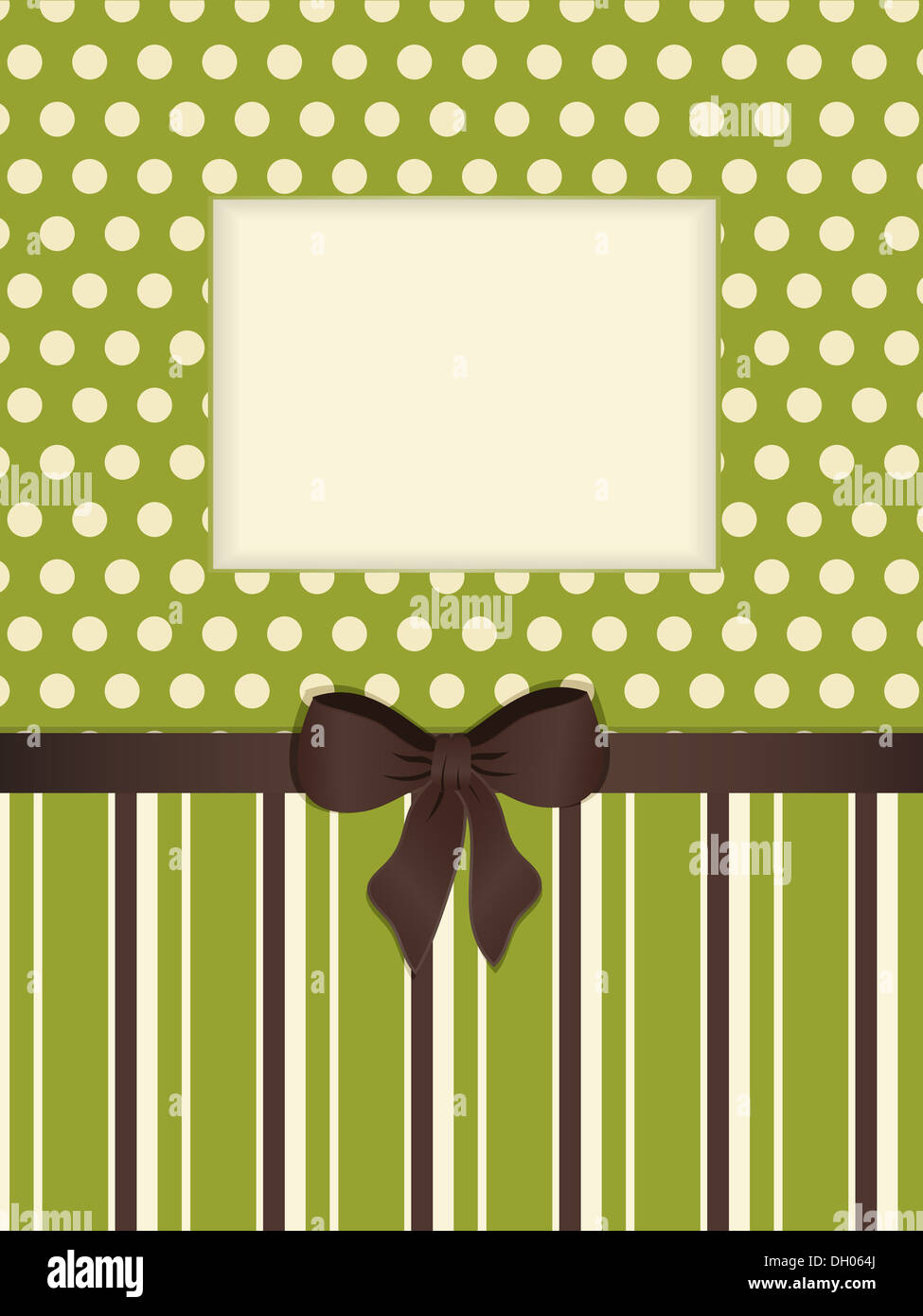 Retrò sfondo verde con taglio fuori finestra e nastro Foto Stock