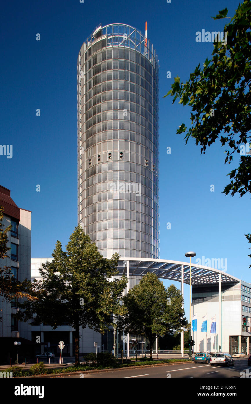 RWE Tower, Essen, la zona della Ruhr, Renania settentrionale-Vestfalia Foto Stock