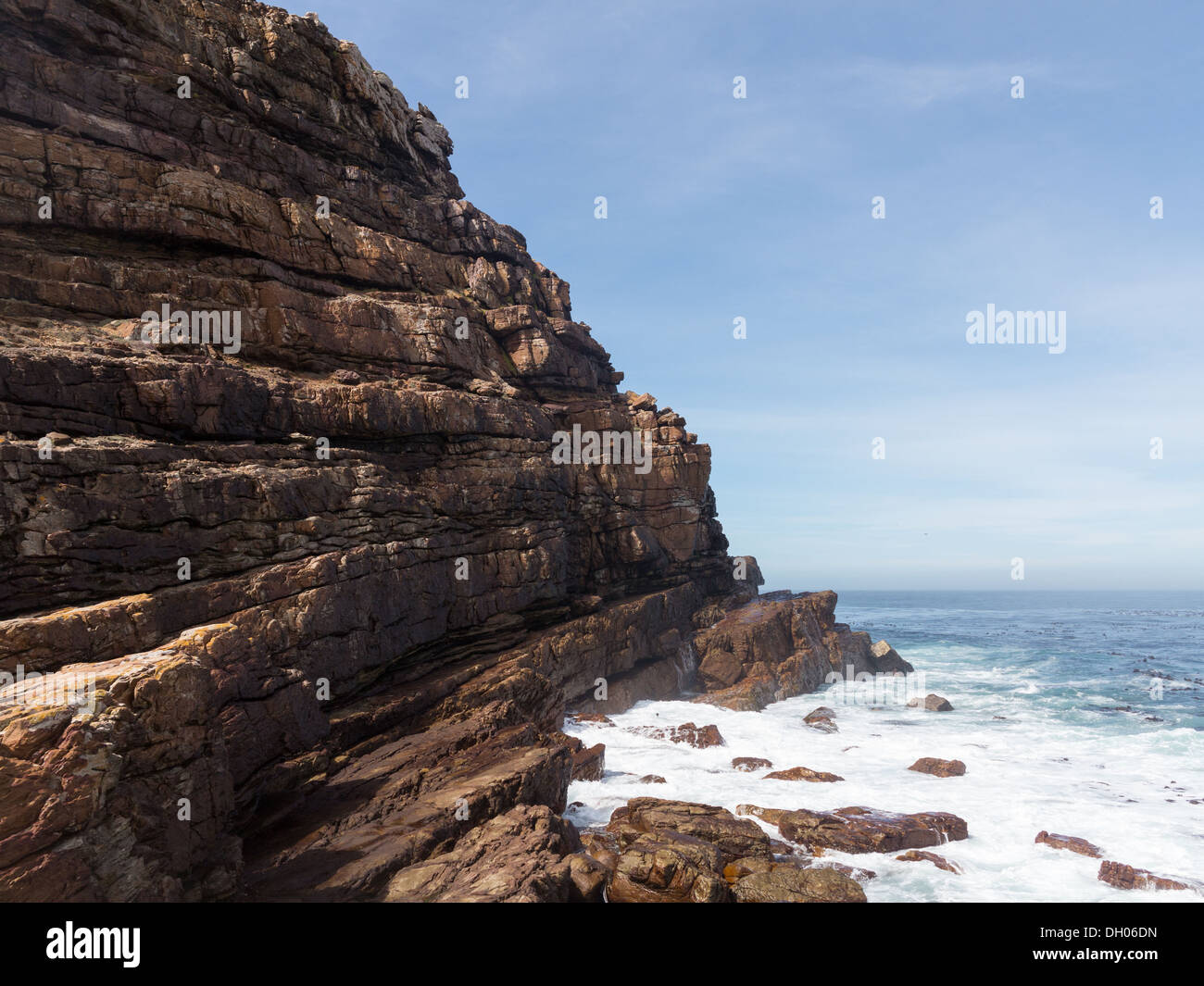 Costa rocciosa al Capo di Buona Speranza in Sud Africa Foto Stock
