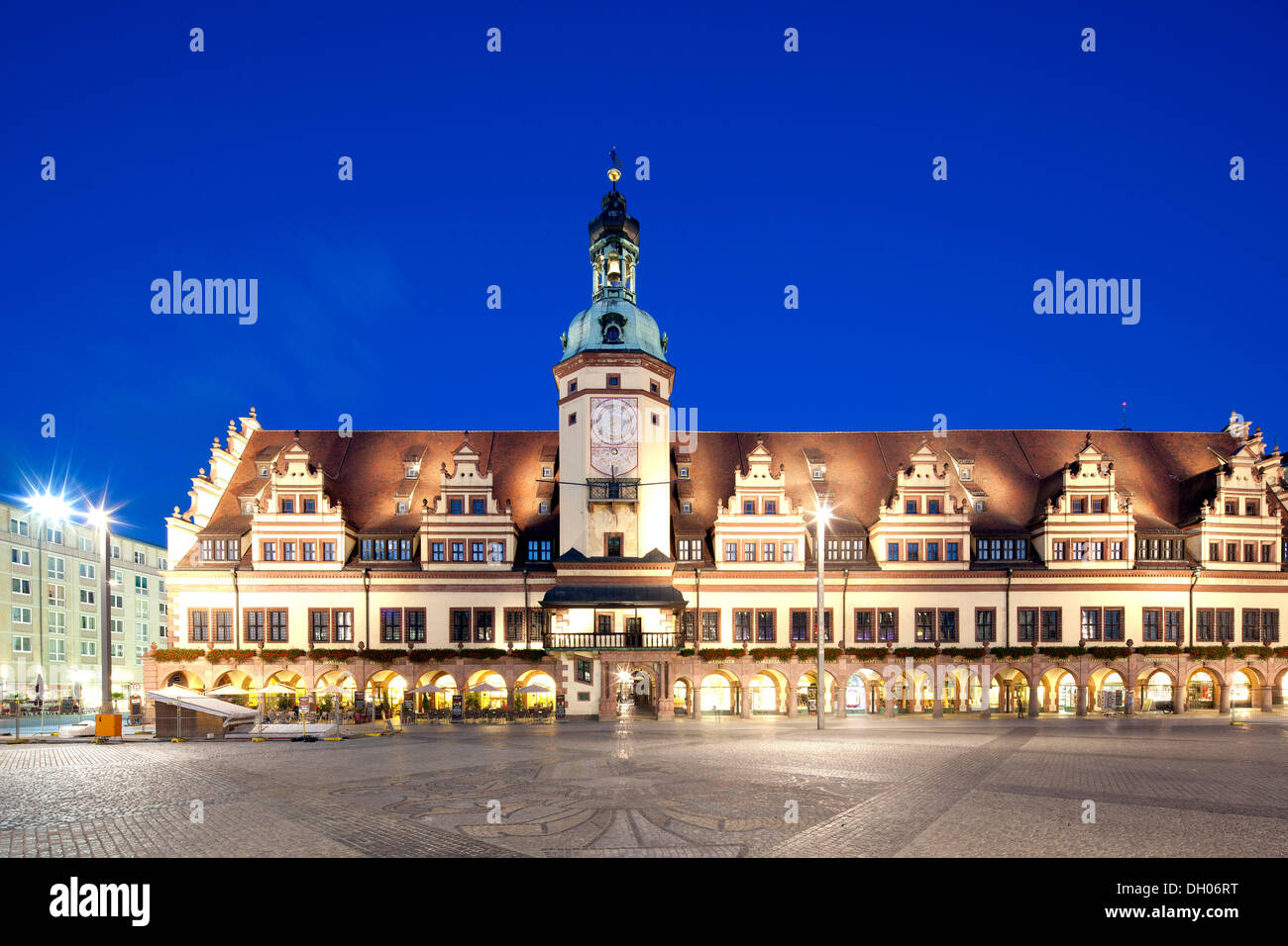 Il vecchio Municipio di Lipsia, in Sassonia, PublicGround Foto Stock