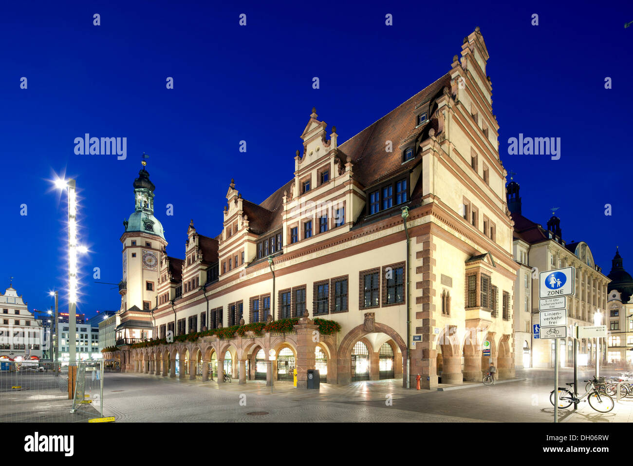 Il vecchio Municipio di Lipsia, in Sassonia, PublicGround Foto Stock