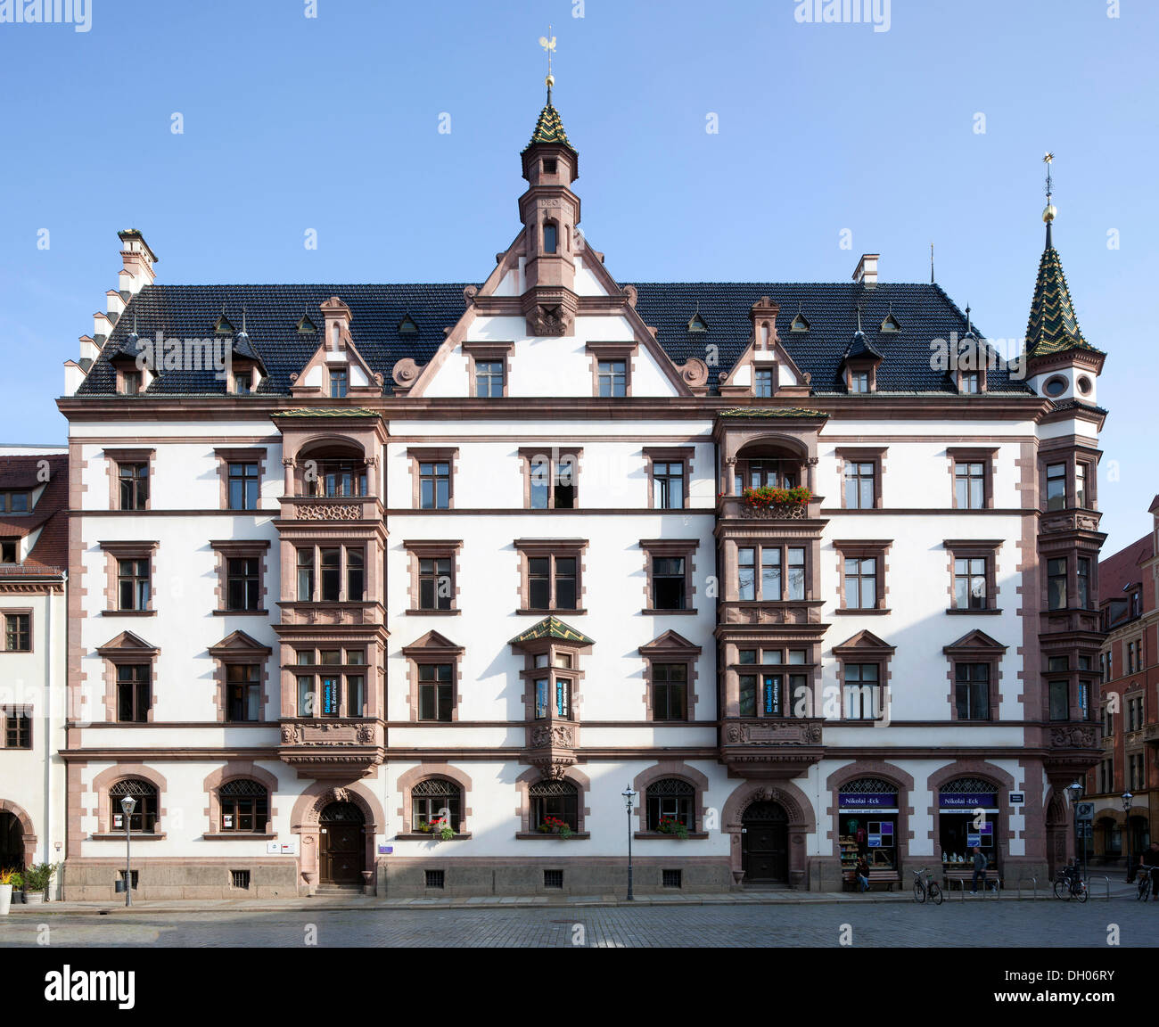 Edificio Predigerhaus, Lipsia, Sassonia, PublicGround Foto Stock