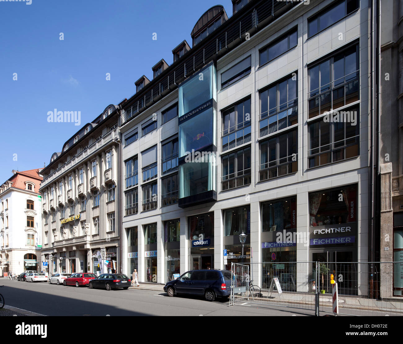 Edificio Schroedterhaus, un ufficio e un edificio commerciale, Lipsia, Sassonia, PublicGround Foto Stock