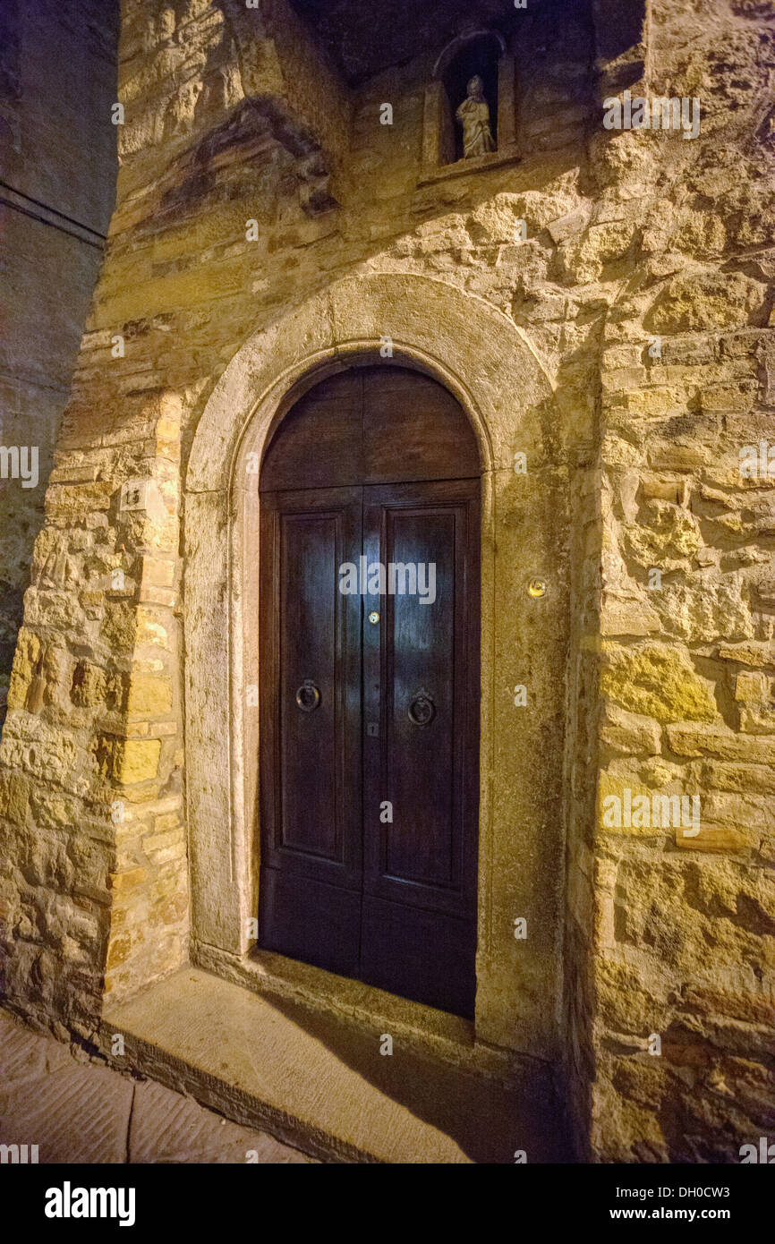 Porta, Pienza, Italia Foto Stock