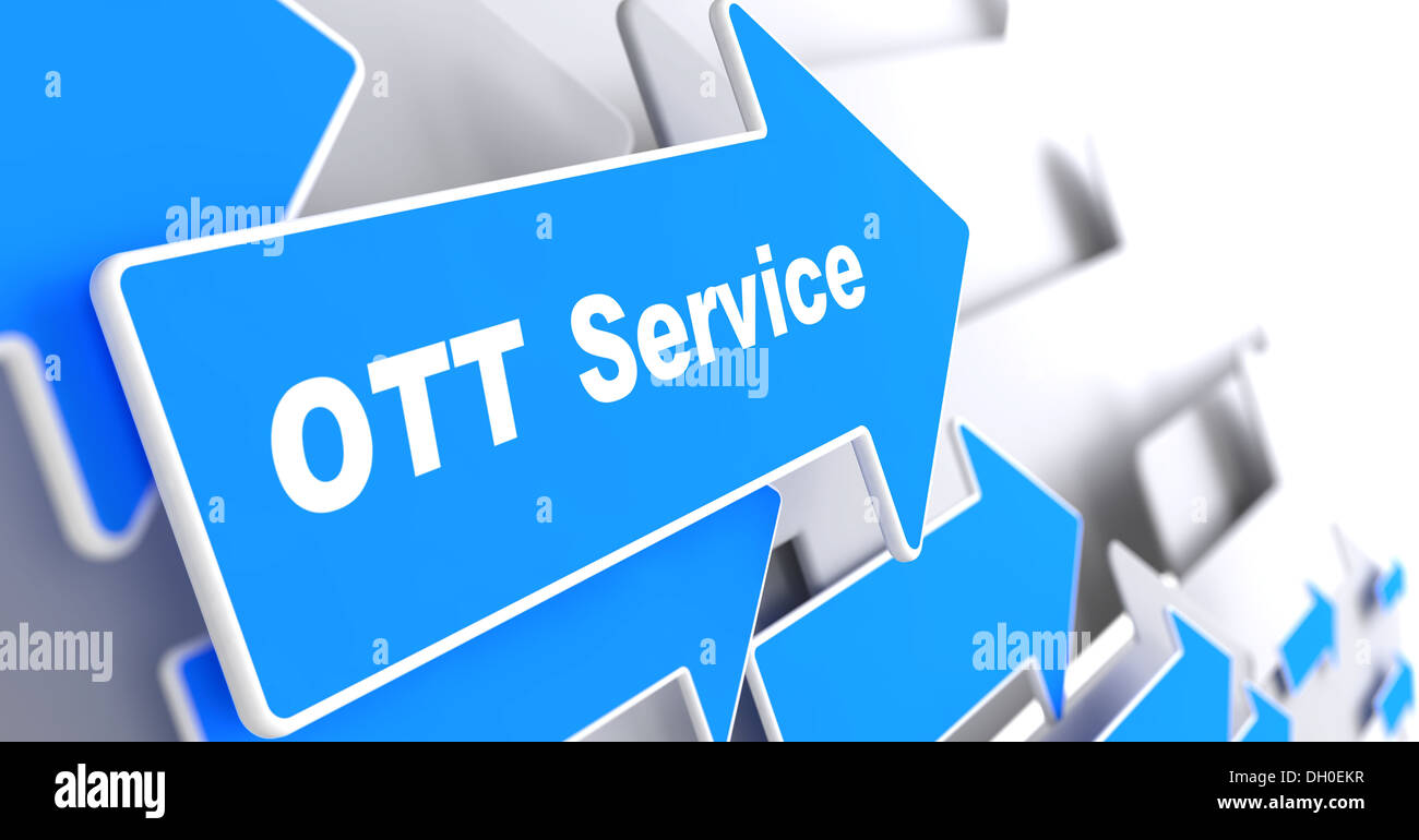 Servizio OTT. Informazioni sul concetto di tecnologia. Foto Stock