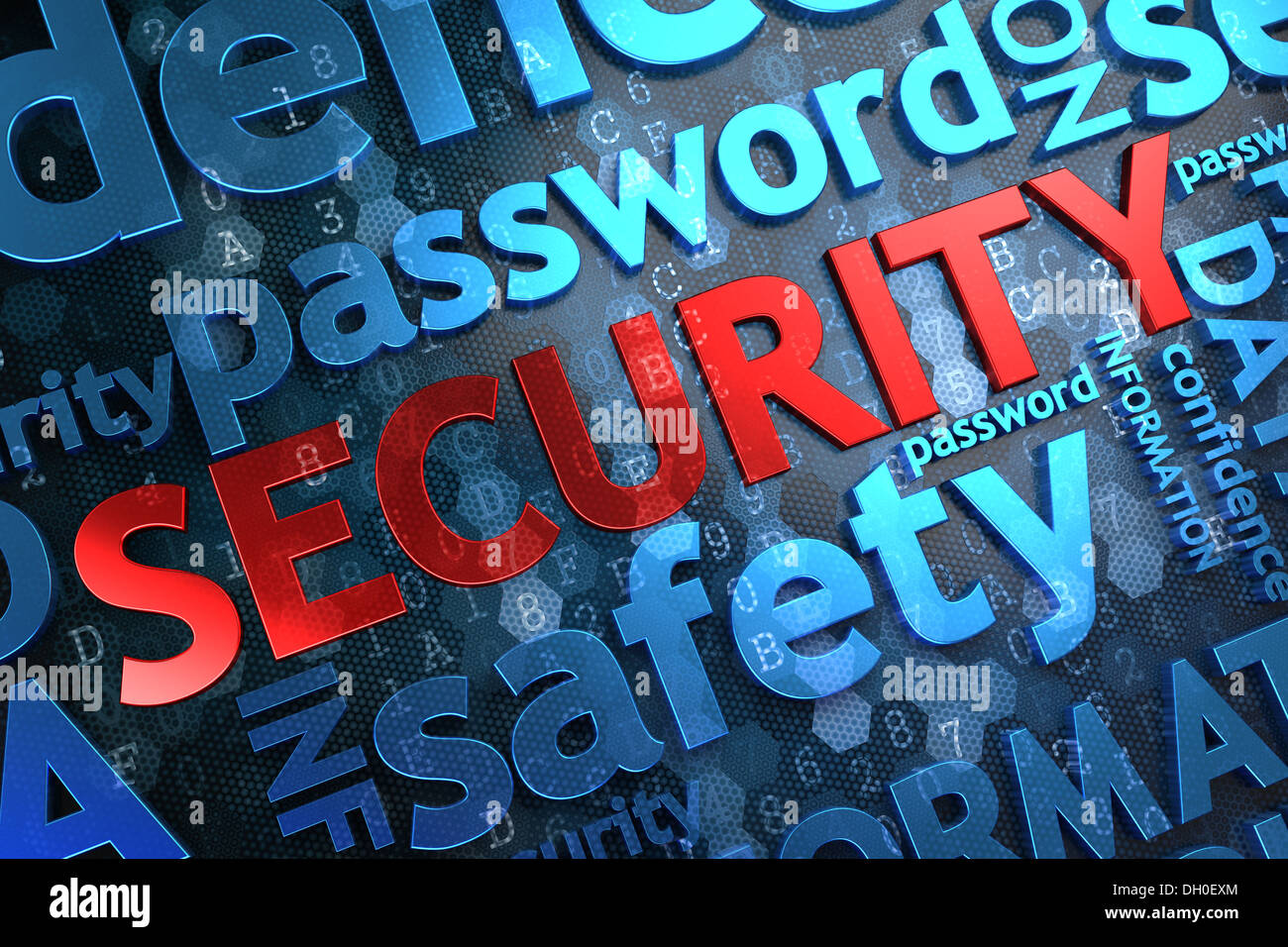 Sicurezza. Concetto Wordcloud. Foto Stock