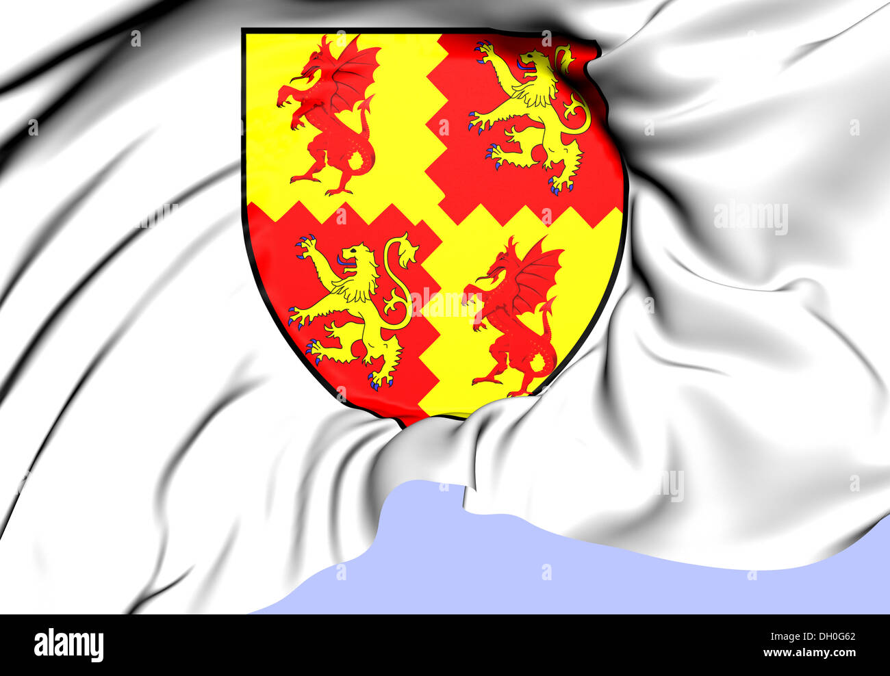 Carmarthenshire stemma, Galles. Close up. Foto Stock