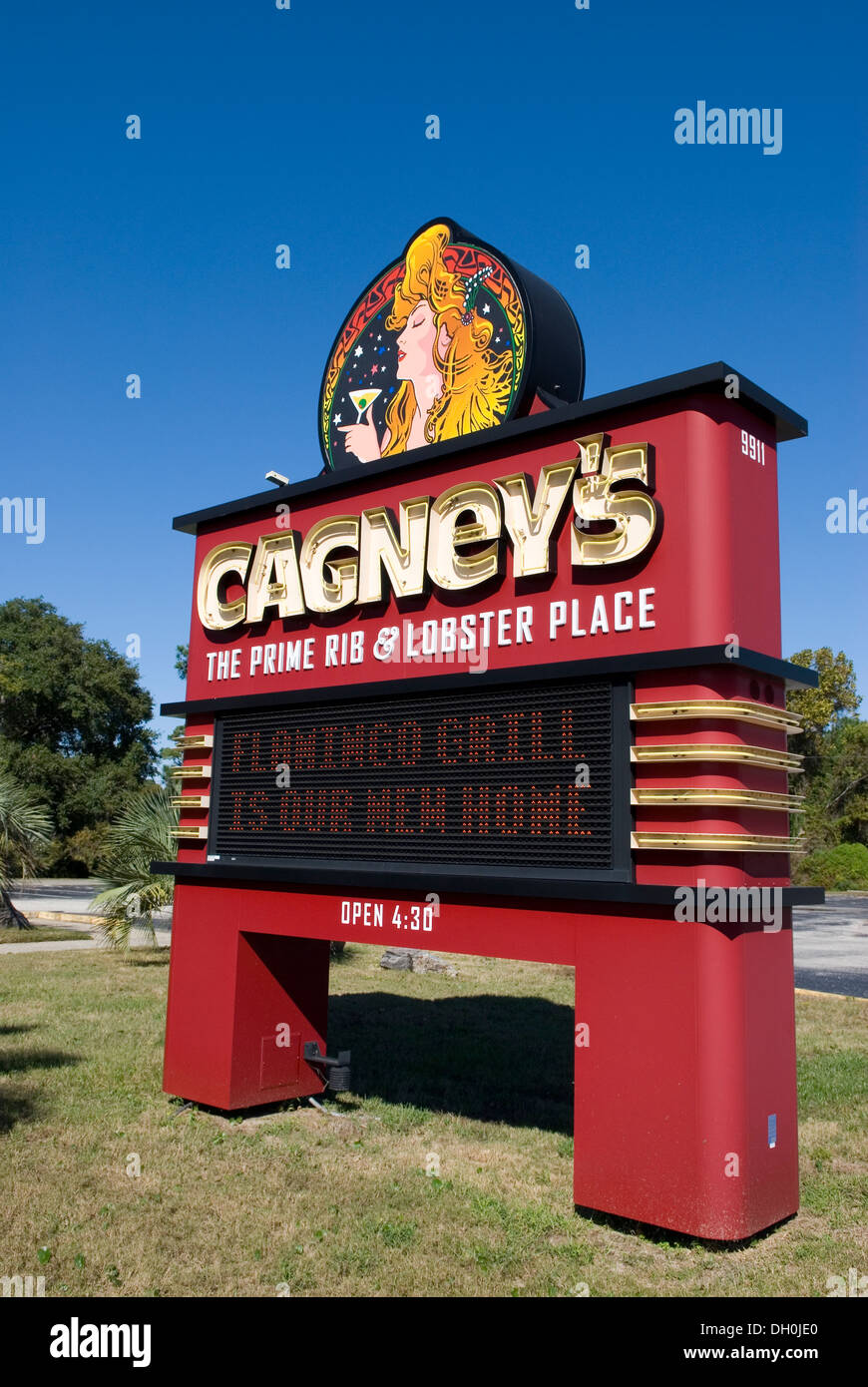 Cagneys Restaurant Sign Myrtle Beach South Carolina USA Foto Stock