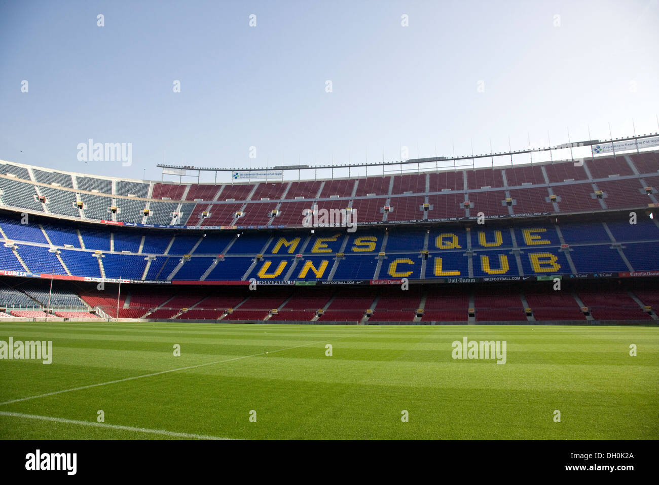 CAMP NOU FC BARCELONA FOOTBALL STADIUM BARCELONAFC FCBARCELONA Spagna all'interno Foto Stock