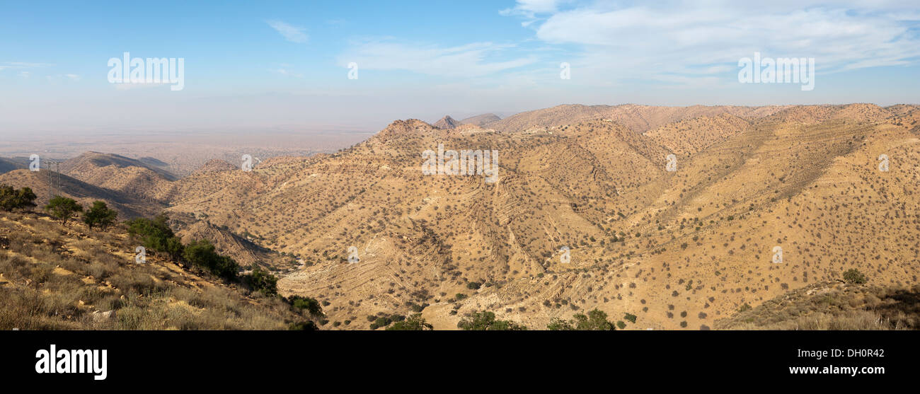 Le foto scattate in un viaggio su strada attraverso l'Anti Atlas Mountains alla città di Taroudant, nel sud del Marocco, Africa del Nord Foto Stock