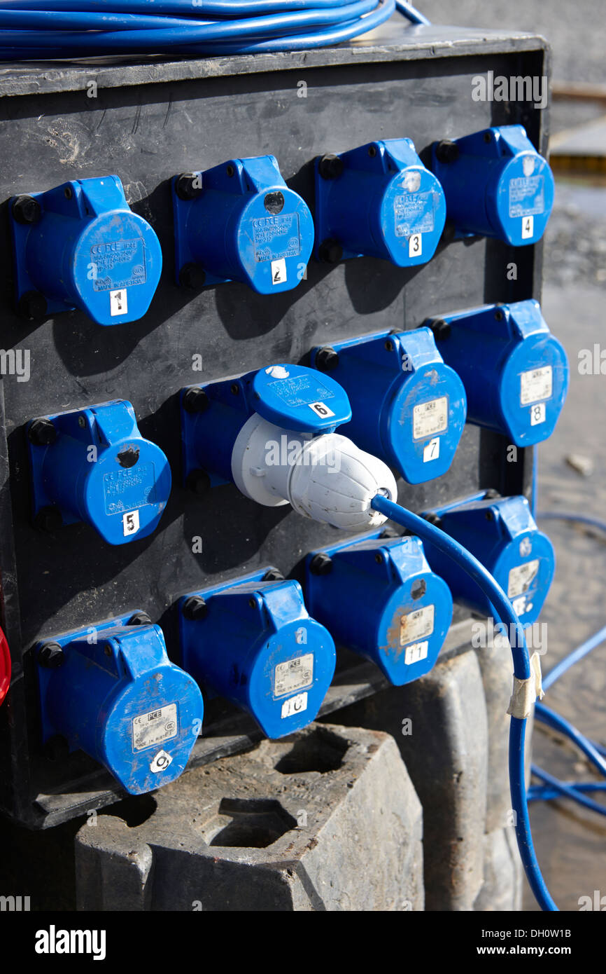 Portable ingaggiato sul sito ad alta uscita generatore di energia elettrica Foto Stock