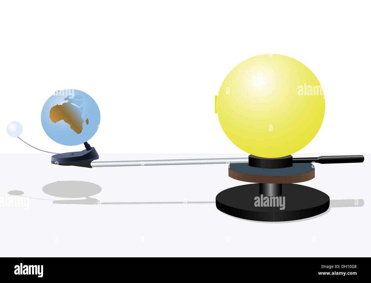 Il sole e la terra modello Foto Stock