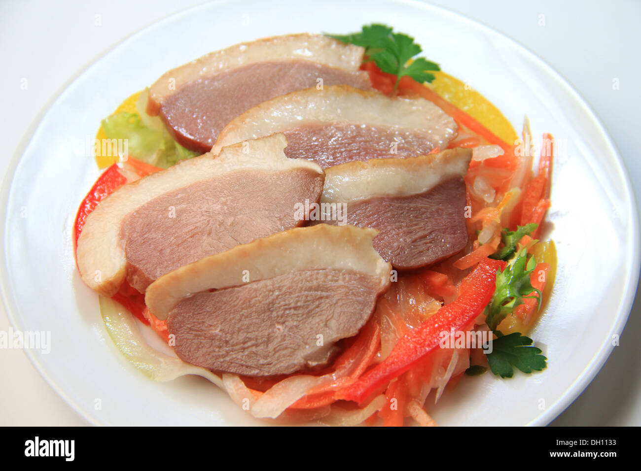 Carne d'anatra Foto Stock