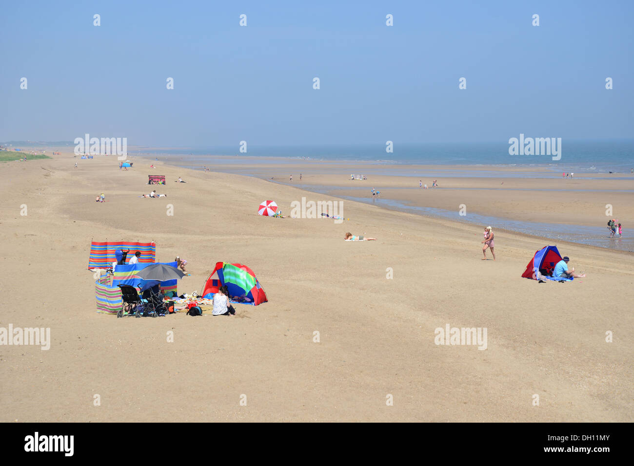 Ingoldmells Beach, Ingoldmells, Skegness, Lincolnshire, England, Regno Unito Foto Stock