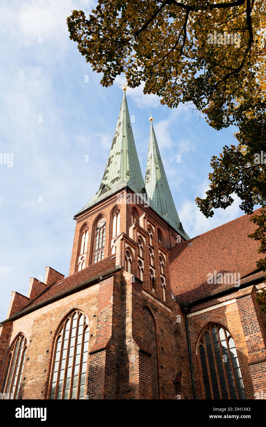 Medieval la chiesa di San Nicola (Nikolaikirche) nel distretto Nikolai a Berlino Foto Stock