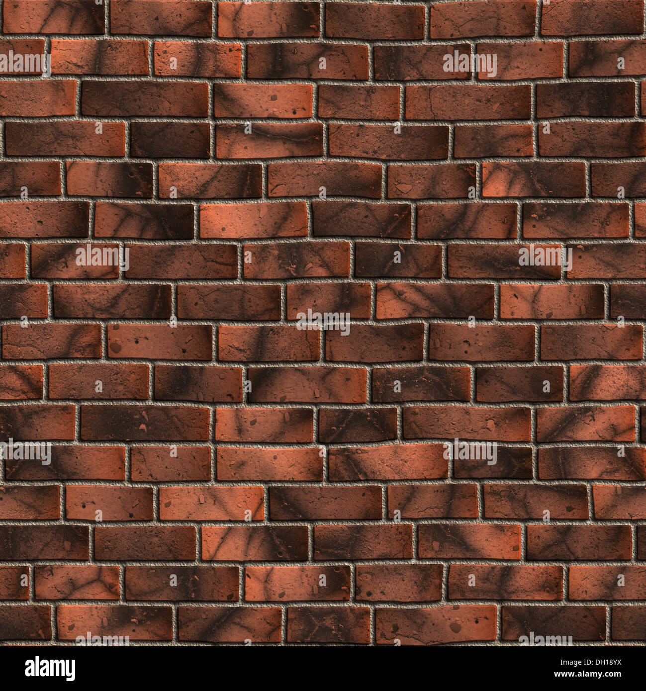 Brown un muro di mattoni. Piastrellabile senza giunture Texture. Foto Stock