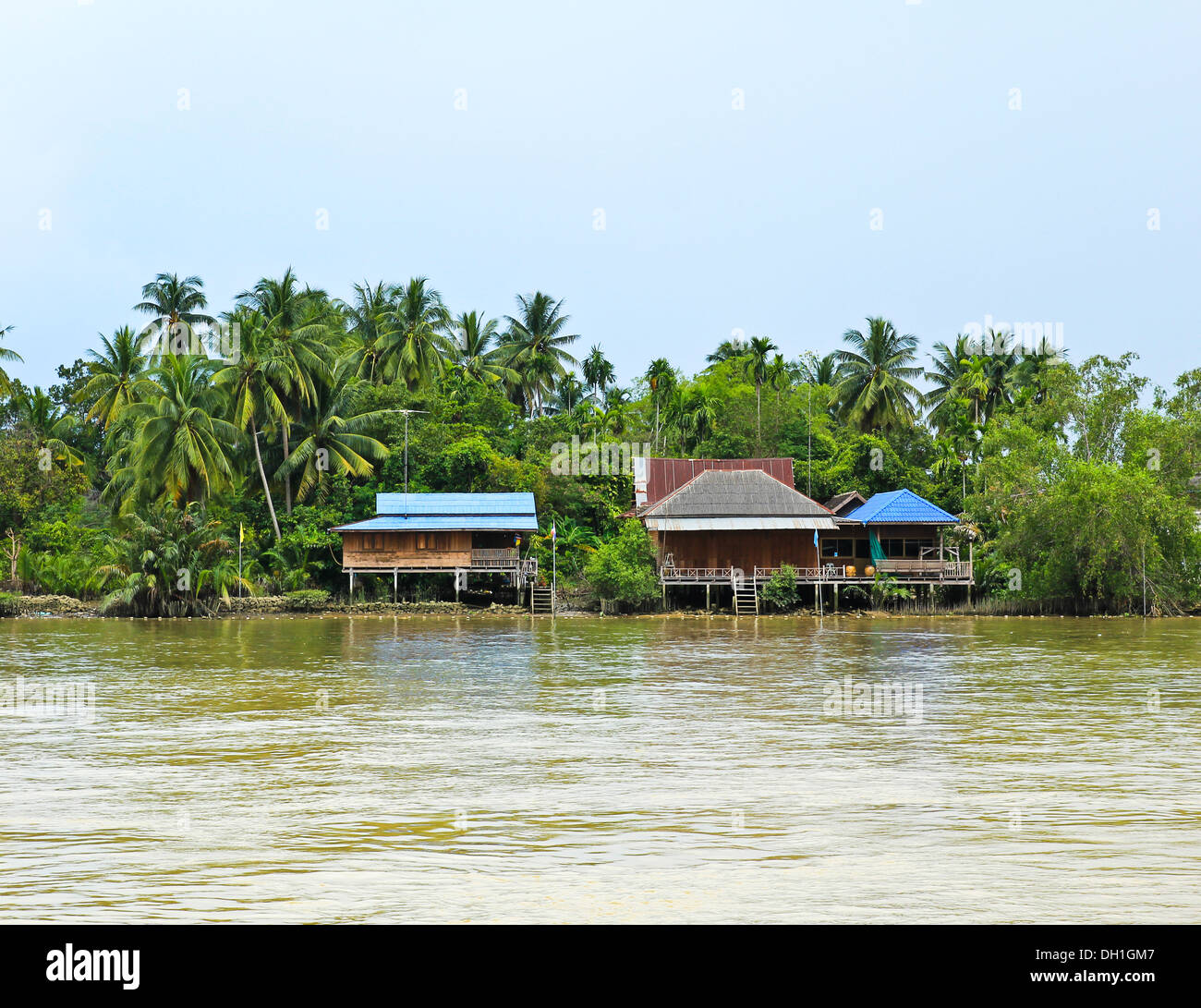 Mae Klong River ,Samutsongkhram provincia della Thailandia. Foto Stock