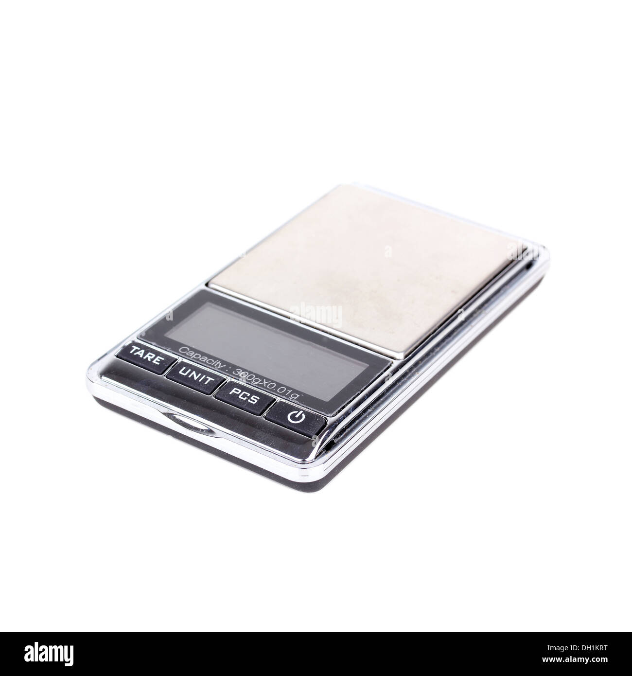 Bilancia Digital Scales, isolato su sfondo bianco Foto Stock