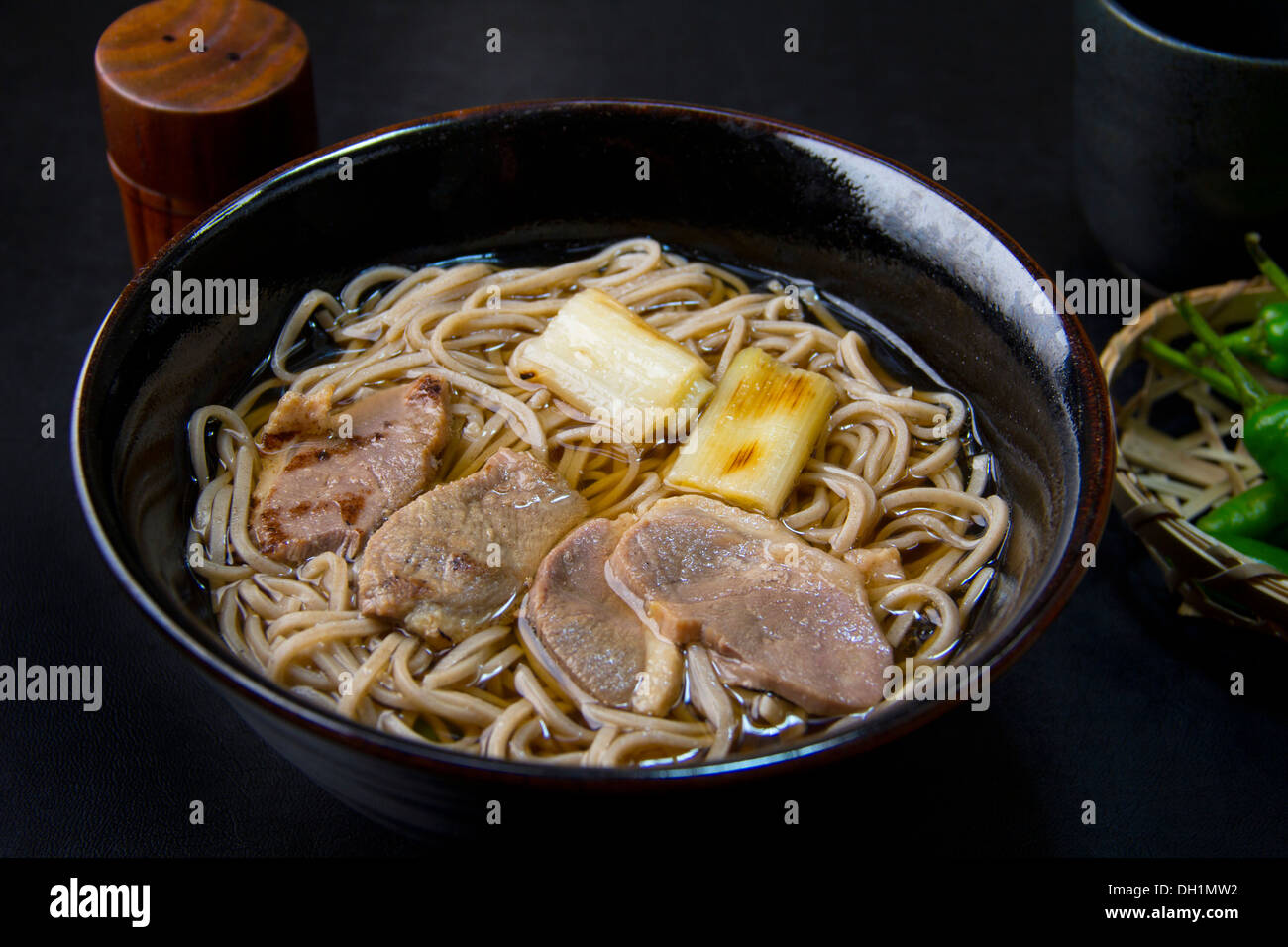 Kamo nanban (Soba con carne di anatra) Foto Stock