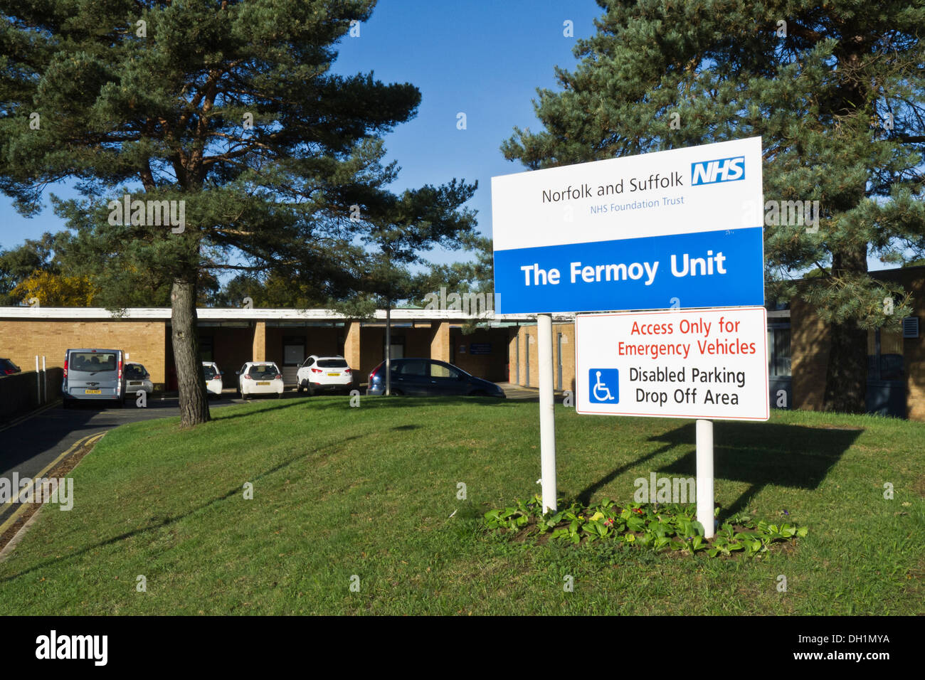L'unità a Fermoy presso la Queen Elizabeth Hospital, King's Lynn, Norfolk, Inghilterra. Foto Stock