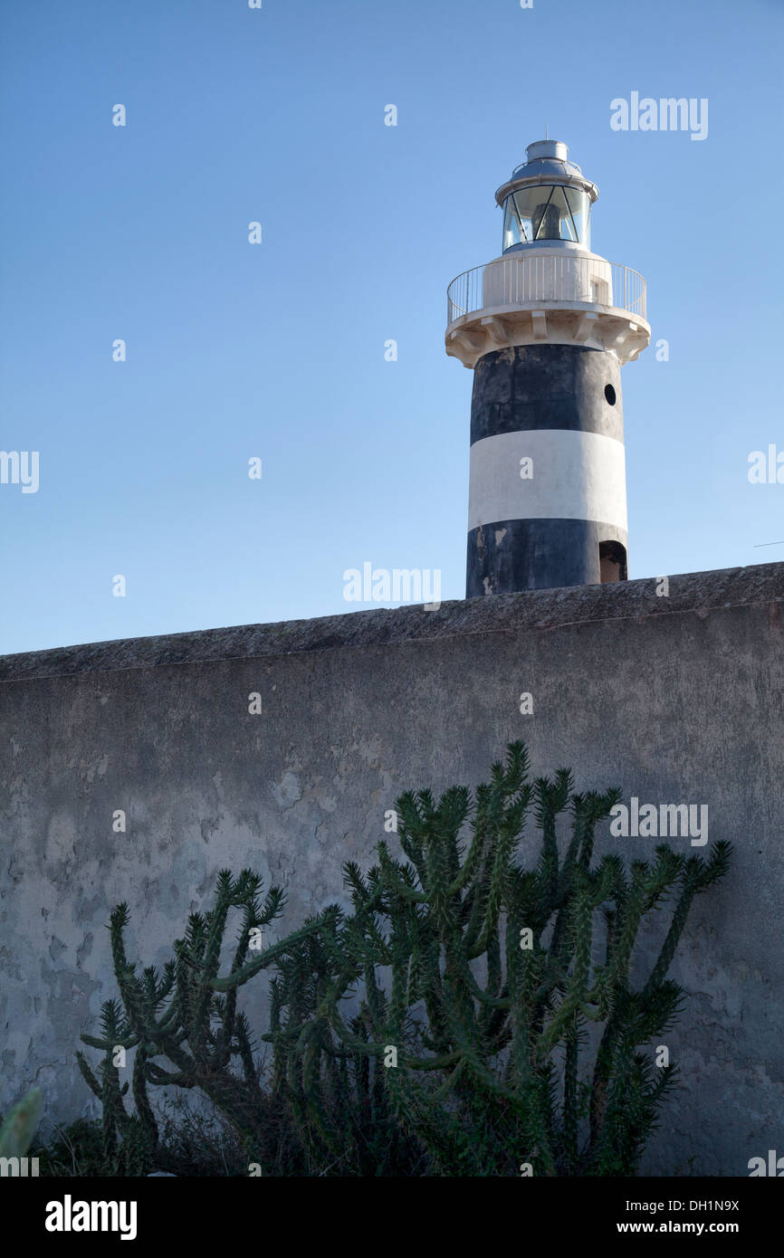 Faro di Capo Sant'Elia faro in San Bartolomeo in Sardegna Foto Stock