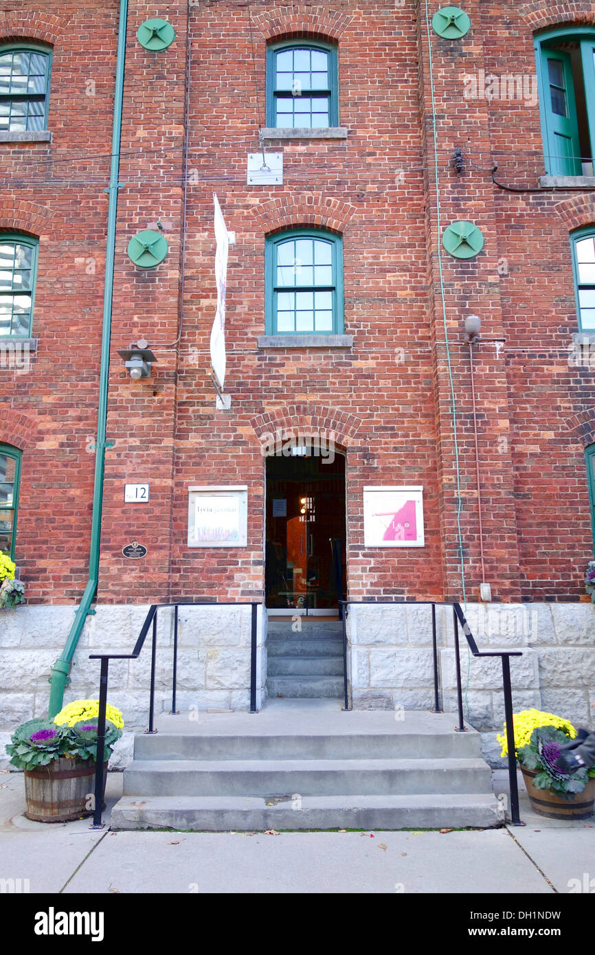 Edificio vittoriano al Distillery District a Toronto in Canada Foto Stock