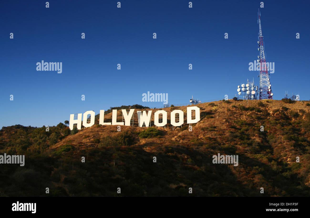 Il segno di Hollywood a Los Angeles Foto Stock