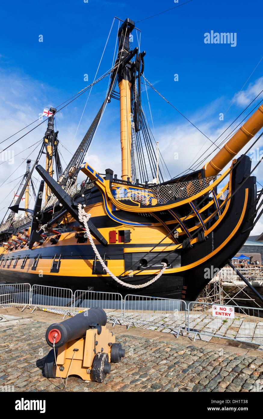 HMS Victory in Portsmouth Historic Dockyard Portsmouth Inghilterra Hampshire REGNO UNITO GB EU Europe Foto Stock