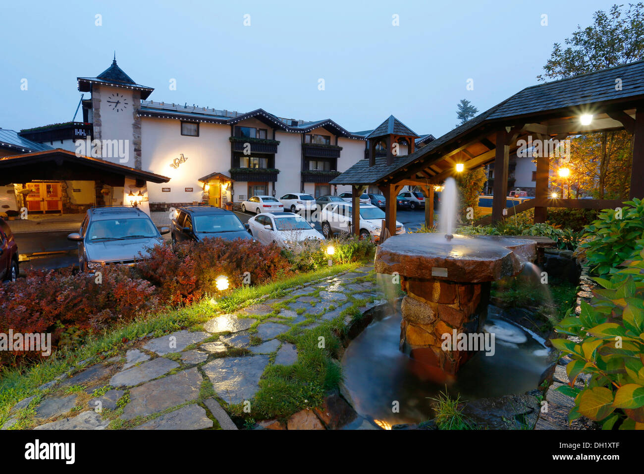 Golden Arrow Hotel, Lake Placid negli Adirondacks, Upstate New York, Stati Uniti d'America Foto Stock