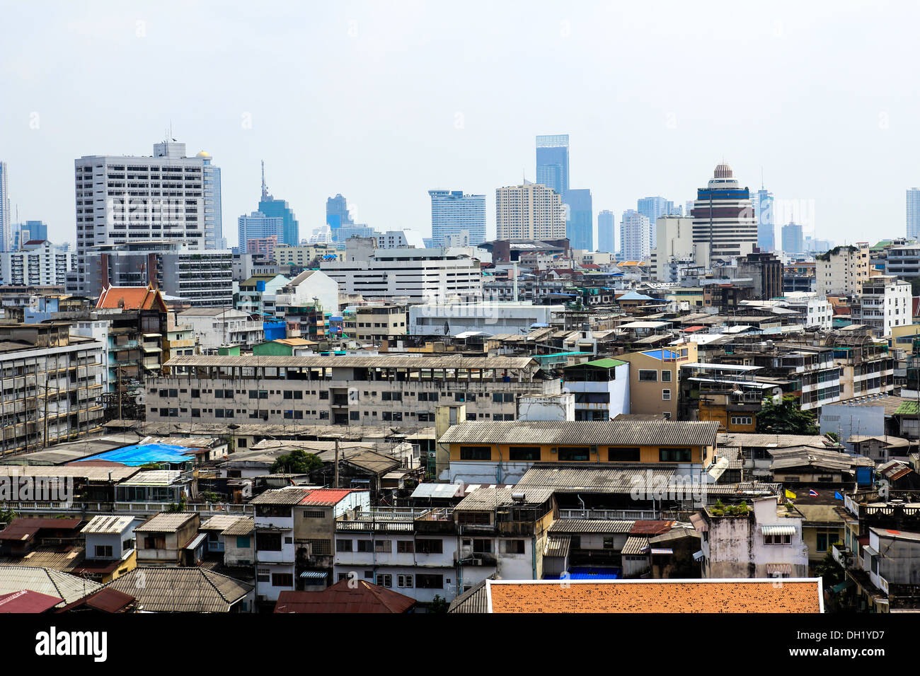 Vista generale di Bangkok da Golden Mount, Thailandia Foto Stock