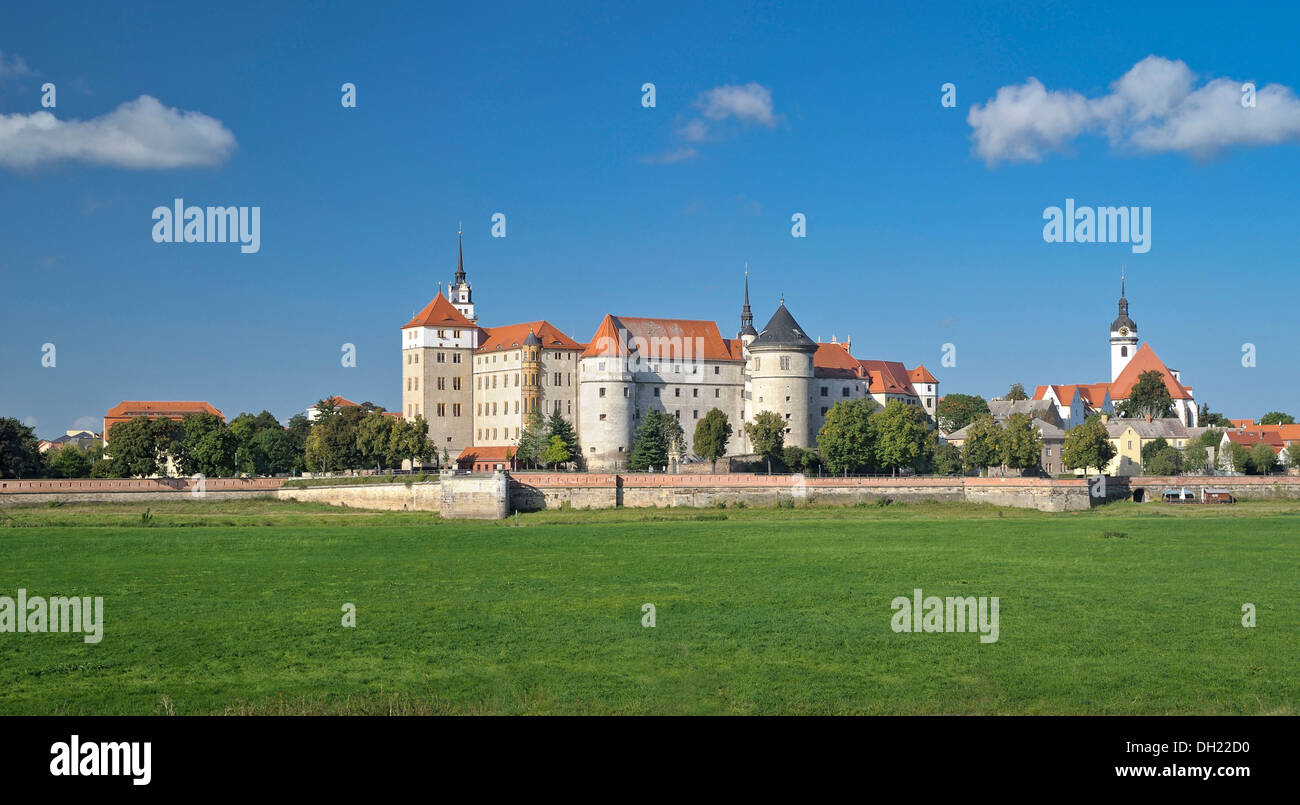 Schloss Hartenfels castle in Torgau, Sassonia Foto Stock