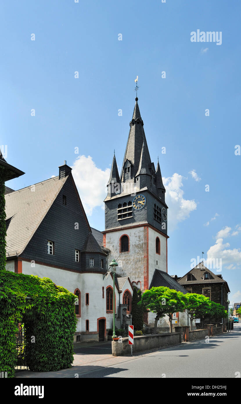 Chiesa Parrocchiale di San Mariae assunta, Niederheimbach, Valle del Reno superiore e centrale, un sito Patrimonio Mondiale dell'Unesco Foto Stock