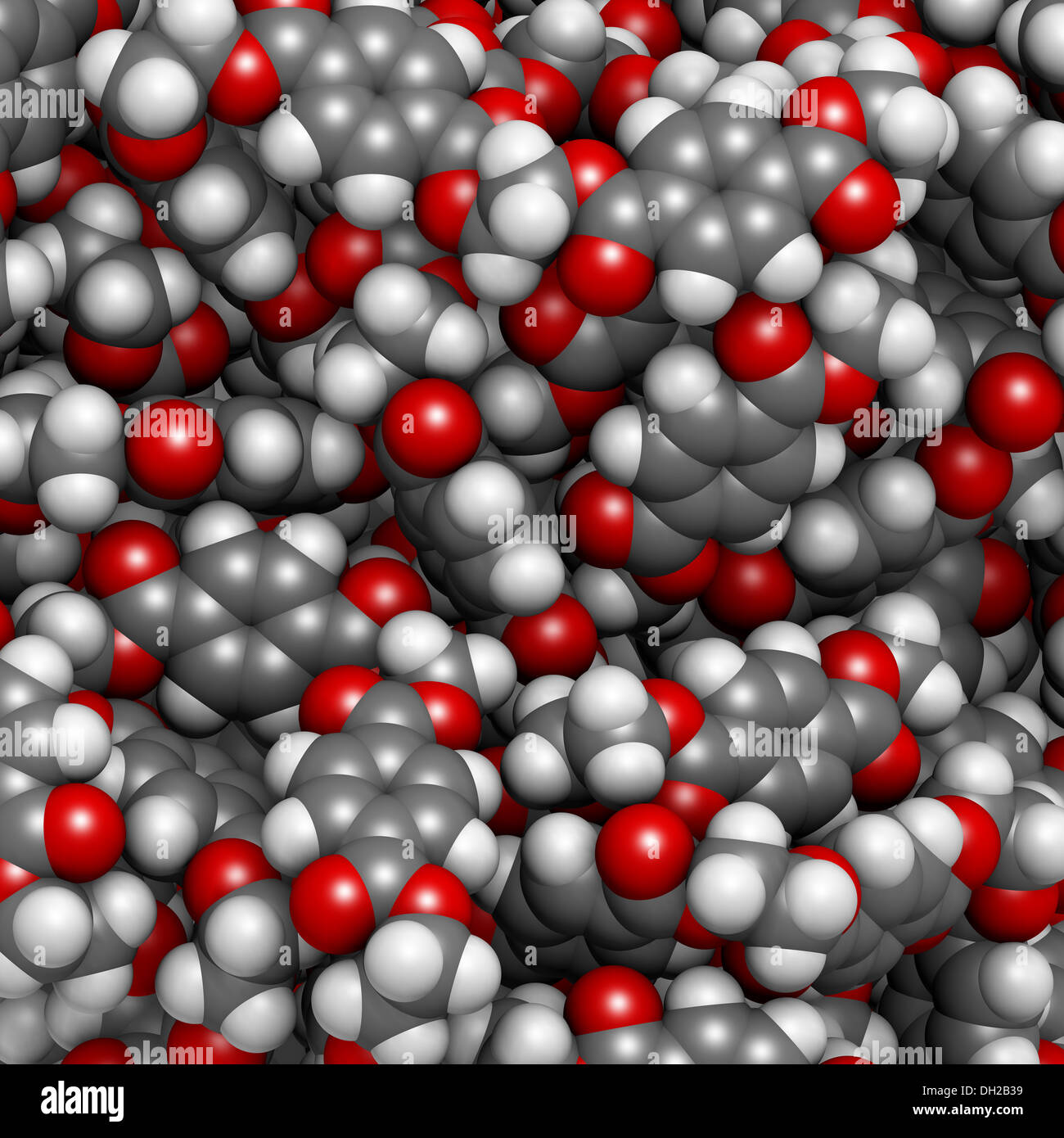 Fogli di polietilene tereftalato (PET, PETE) plastica poliestere - dettaglio. Utilizzato principalmente in fibre sintetiche e bottiglie di plastica. Foto Stock